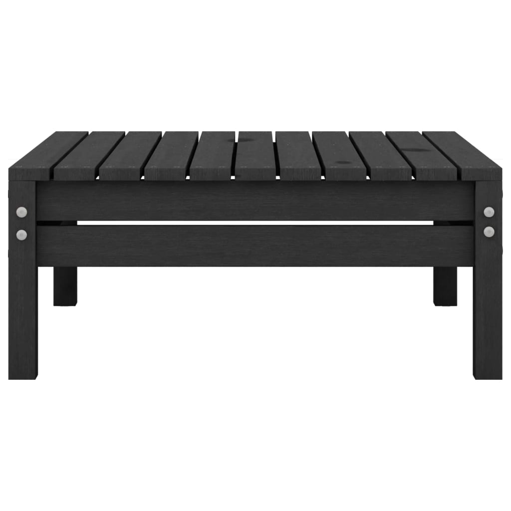 Set Divani da Giardino 4 pz Nero in Legno Massello di Pino 3082621