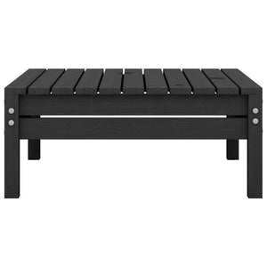 Set Divani da Giardino 4 pz Nero in Legno Massello di Pino 3082621
