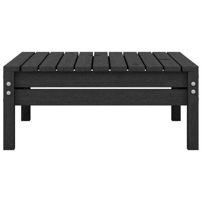 Set Divani da Giardino 4 pz Nero in Legno Massello di Pino 3082621