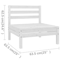 Set Salotto da Giardino 5 pz in Legno Massello di Pino Bianco 3082633