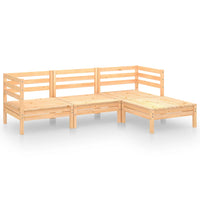 Set Salotto da Giardino 4 pz in Legno Massello di Pino 3082667
