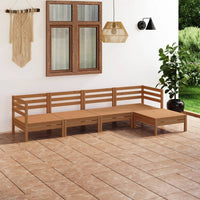 Set Salotto da Giardino 5 pz in Legno Massello di Pino Ambra 3082680