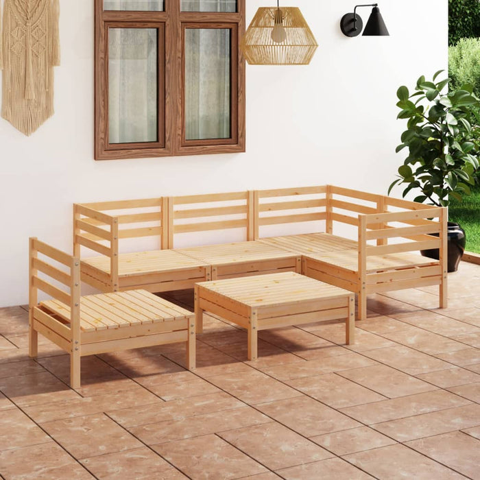 Set Divani da Giardino 6 pz in Legno Massello di Pino 3082722