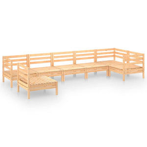 Set Divani da Giardino 7 pz in Legno Massello di Pino cod mxl 40191