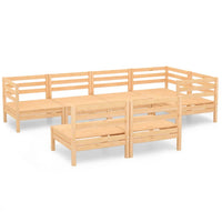 Set Salotto da Giardino 7 pz in Legno Massello di Pino 3082747