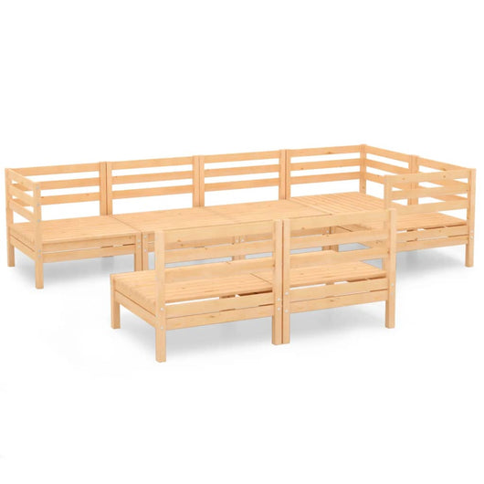 Set Salotto da Giardino 7 pz in Legno Massello di Pino 3082747