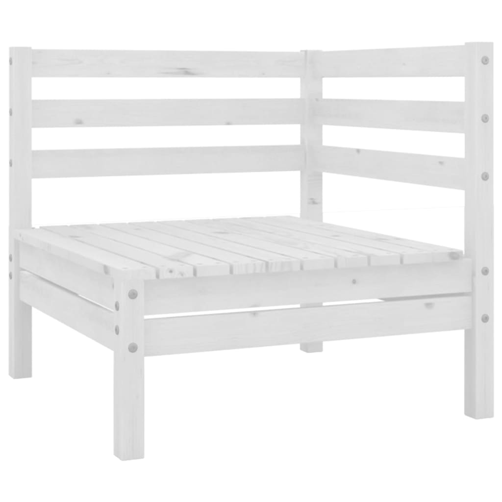 Set Salotto da Giardino 5 pz in Legno Massello di Pino Bianco 3082995