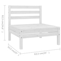 Set Salotto da Giardino 5 pz in Legno Massello di Pino Bianco 3082995