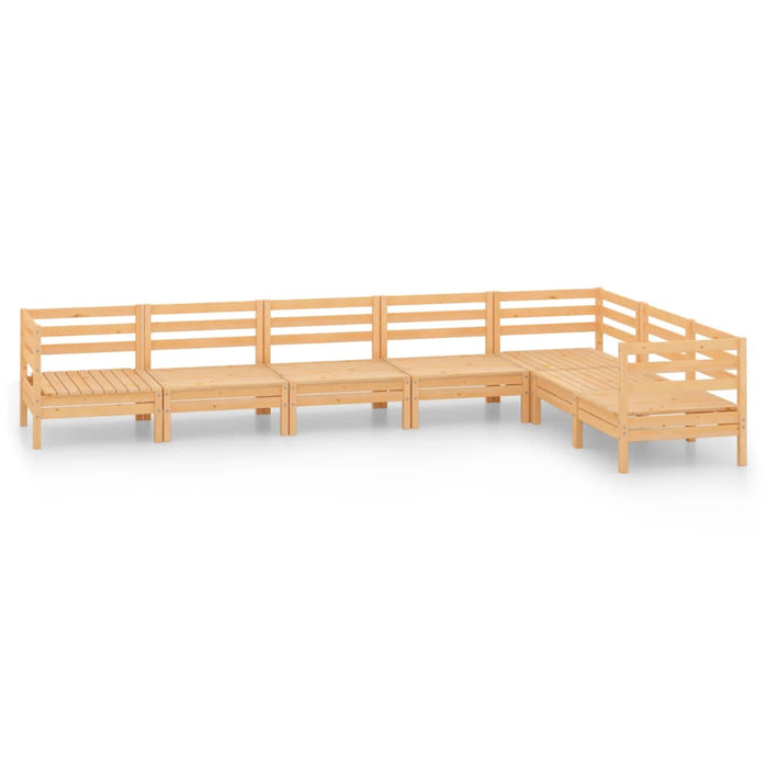 Set Salotto da Giardino 7 pz in Legno Massello di Pino 3083014