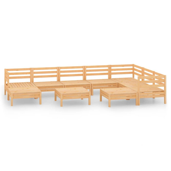 Set Divani da Giardino 10 pz in Legno Massello di Pino cod mxl 36634