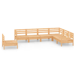 Set Divani da Giardino 7 pz in Legno Massello di Pino cod mxl 40196
