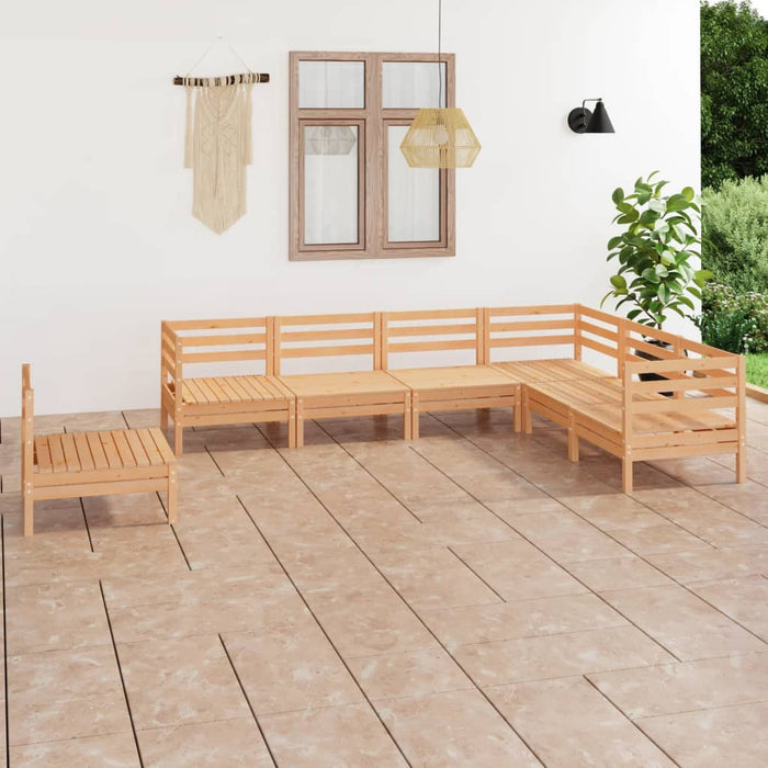 Set Salotto da Giardino 7 pz in Legno Massello di Pino 3083034
