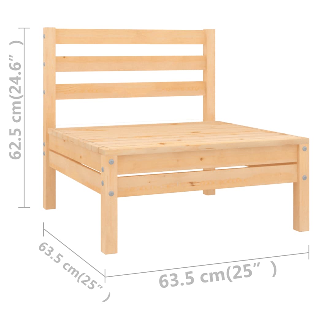 Set Salotto da Giardino 6 pz in Legno Massello di Pino 3083394
