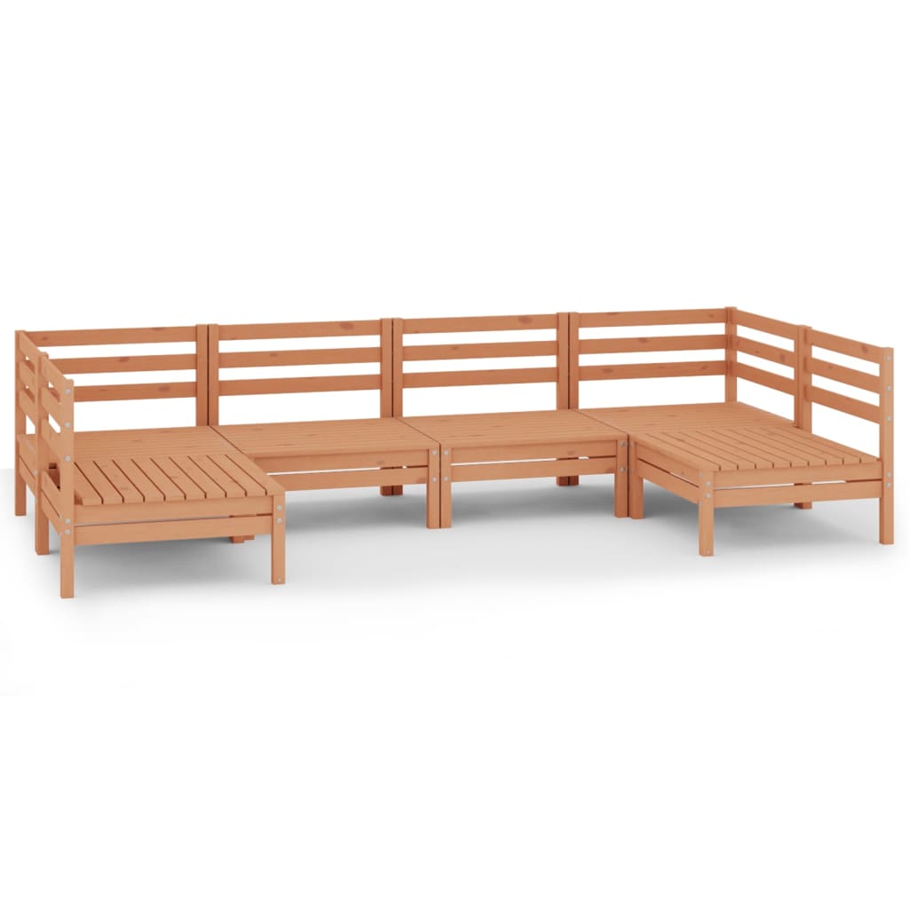 Set Salotto da Giardino 6 pz in Legno Massello di Pino ambra 3083397