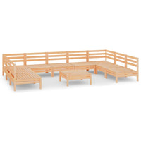 Set Divani da Giardino 10 pz in Legno Massello di Pino cod mxl 36819