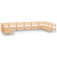 Set Divani da Giardino 10 pz in Legno Massello di Pino cod mxl 36830