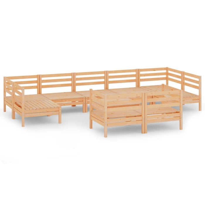 Set Divani da Giardino 10 pz in Legno Massello di Pino cod mxl 40280