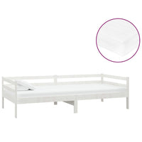 Divano Letto con Materasso-Sofa Letto-Daybed 90x200 cm Bianco in Legno di Pino 439959
