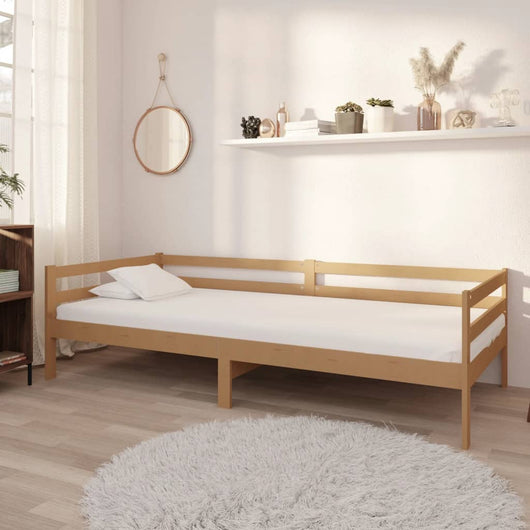 Divano Letto con Materasso 90x200 cm ambra in Legno di Pino 3083557