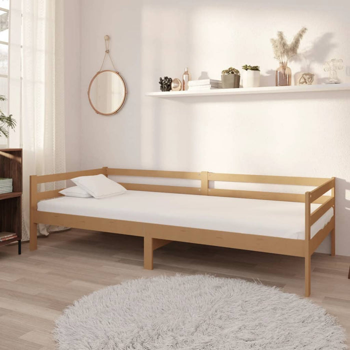 Divano Letto con Materasso 90x200 cm ambra in Legno di Pino 3083562