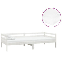 Divano Letto con Materasso 90x200 cm Bianco in Legno di Pino cod mxl 53843