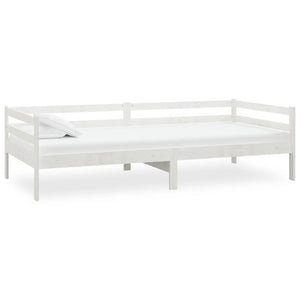 Divano Letto con Materasso 90x200 cm Bianco in Legno di Pino cod mxl 53843