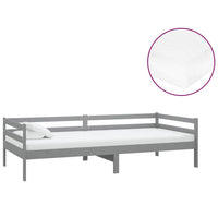 Divano Letto con Materasso-Sofa Letto-Daybed 90x200 cm Grigio in Legno di Pino 823960