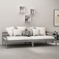 Divano Letto con Materasso 90x200 cm Grigio in Legno di Pino cod mxl 64668