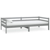 Divano Letto con Materasso 90x200 cm Grigio in Legno di Pino 3083571