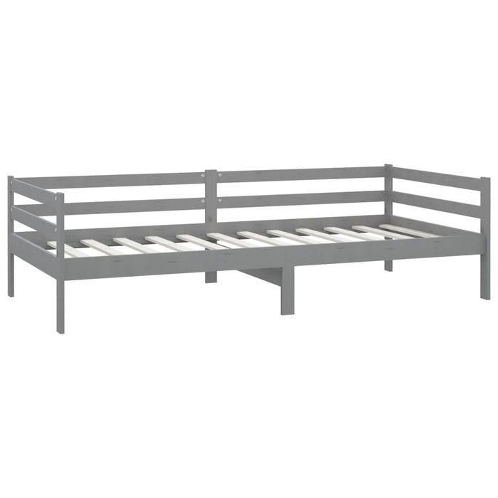 Divano Letto con Materasso 90x200 cm Grigio in Legno di Pino cod mxl 64668