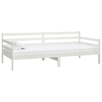 Divano Letto con Materasso 90x200 cm Bianco in Legno di Pino 3083580