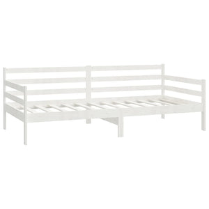 Divano Letto con Materasso 90x200 cm Bianco in Legno di Pino cod mxl 63687