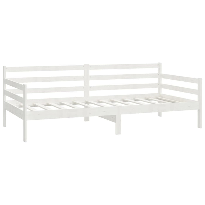 Divano Letto con Materasso-Sofa Letto-Daybed 90x200 cm Bianco in Legno di Pino 112110