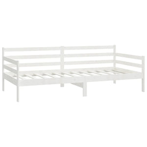 Divano Letto con Materasso-Sofa Letto-Daybed 90x200 cm Bianco in Legno di Pino 526355
