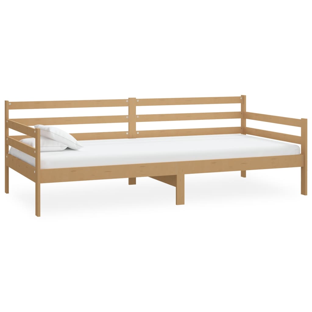 Divano Letto con Materasso 90x200 cm Miele in Legno di Pino cod mxl 58524