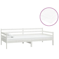 Divano Letto con Materasso-Sofa Letto-Daybed 90x200 cm Bianco in Legno di Pino 998680