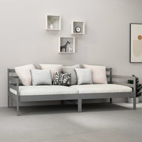 Divano Letto con Materasso-Sofa Letto-Daybed 90x200 cm Grigio in Legno di Pino 321608
