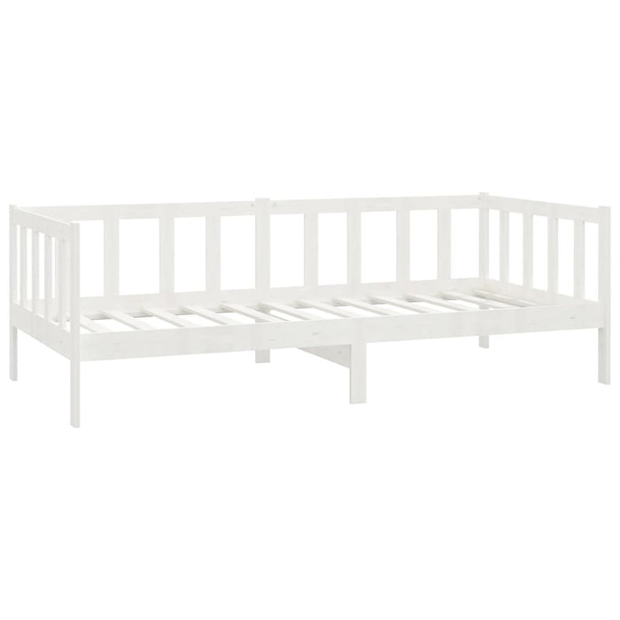 Divano Letto con Materasso 90x200 cm Bianco in Legno di Pino cod mxl 64160
