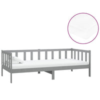 Divano Letto con Materasso-Sofa Letto-Daybed 90x200 cm Grigio in Legno di Pino 125149