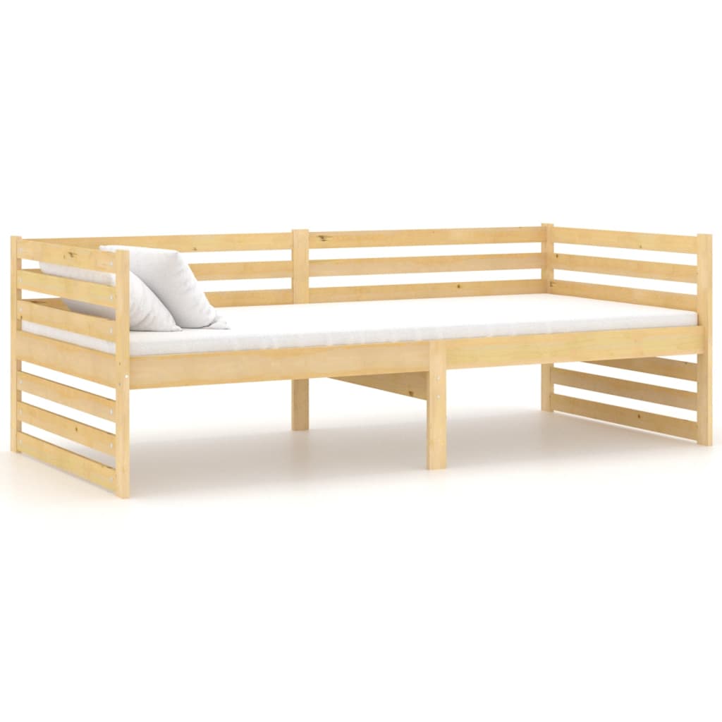 Divano Letto con Materasso 90x200 cm Legno Massello di Pino 3083629