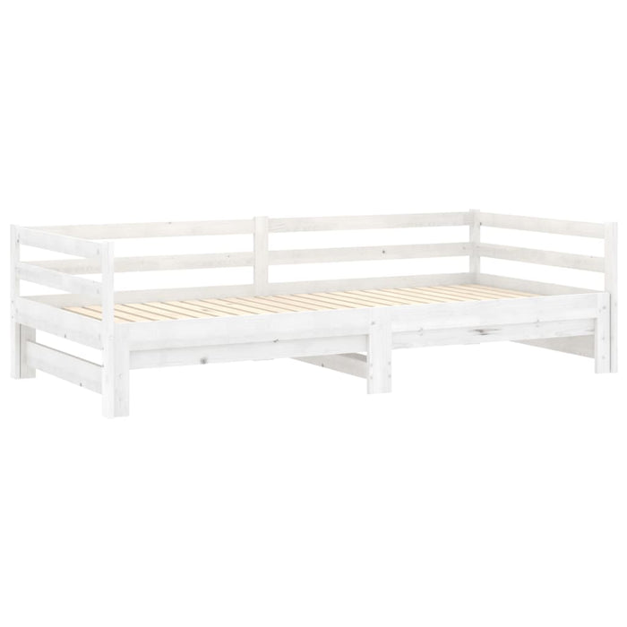 Dormeuse Estraibile 2x(90x200) cm Nera in Massello di Pino 3083655