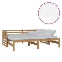 Dormeuse Estraibile 2x(90x200) cm Ambra Legno Massello di Pino 3083672
