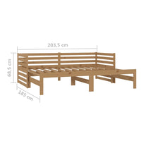 Dormeuse Estraibile 2x(90x200) cm Ambra Legno Massello di Pino 3083672