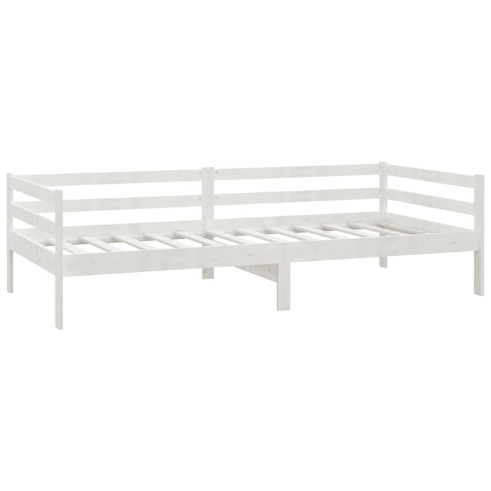 Divano Letto con Cassetti 90x200 cm Bianco in Massello di Pino cod mxl 63665