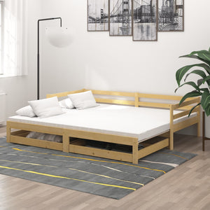 Dormeuse Estraibile 2x(90x200) cm in Legno Massello di Pino 3083694