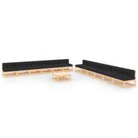 Set Divani da Giardino 13 pz con Cuscini Legno Massello di Pino cod mxl 41055