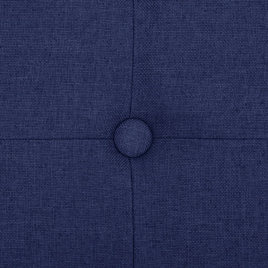 Cassapanca Pieghevole Blu in Simil Lino