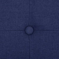 Cassapanca Pieghevole Blu in Simil Lino