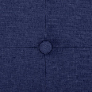 Cassapanca Pieghevole Blu in Simil Lino