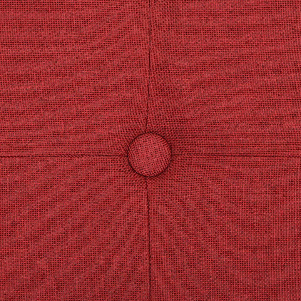 Cassapanca Pieghevole Rosso Vino in Simil Lino 338796